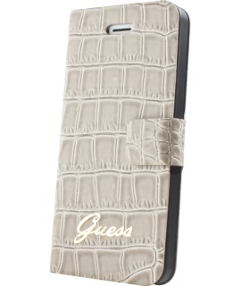 étui Guess croco beige iPhone 6/6S, housse, coque