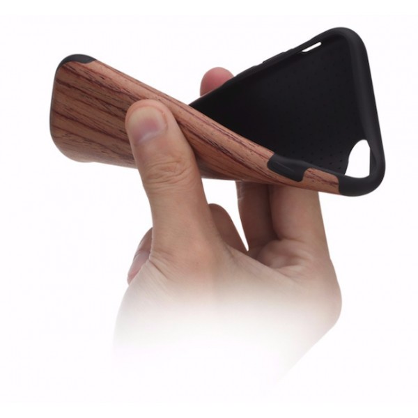 étui Rock Origin Series souple imitation bois pour iPhone 7, housse, coque